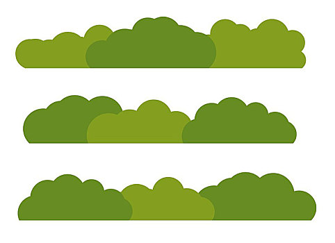 绿色,灌木,风景,象征,隔绝,白色背景,背景,矢量,插画