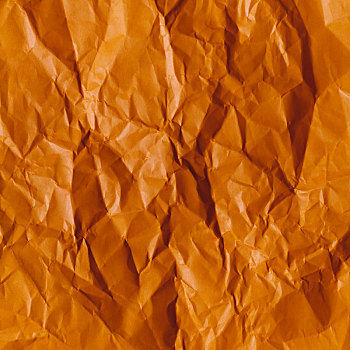 特写,褶皱,橙色,纸