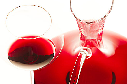 葡萄酒杯,玻璃瓶,红酒