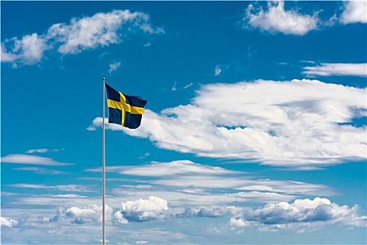瑞典,旗帜,天空,背景