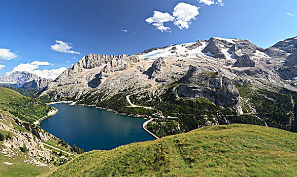 湖,马尔莫拉达峰,意大利,攀升