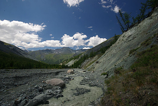 山景,高地,山峰,峡谷,山谷,石头,斜坡