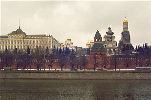 建筑,水岸,钟楼,克里姆林宫,莫斯科,俄罗斯