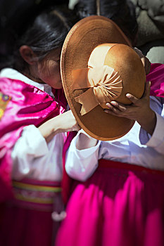 普诺,秘鲁,八月,人,秘鲁人,城市,衣服,彩色,表演,传统舞蹈,宗教节日,南美