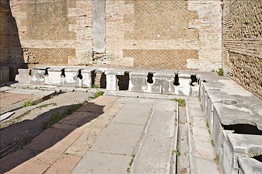 古老,公共厕所,遗迹,罗马,意大利,欧洲