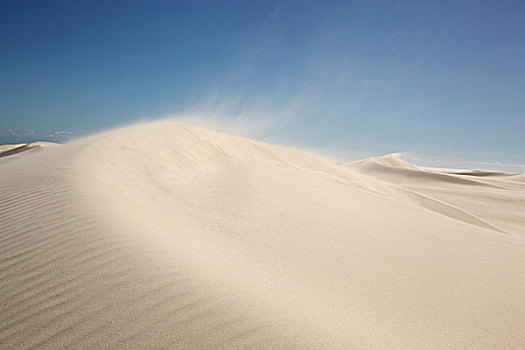 风,吹,沙子,沙丘
