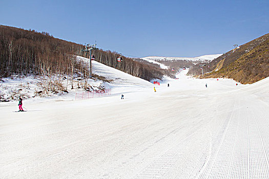 滑雪场滑雪