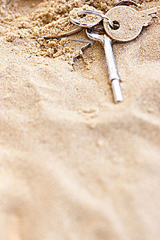 钥匙,沙子