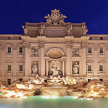喷泉,罗马,拉齐奥,意大利