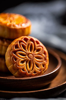 中式传统糕点美食中秋月饼