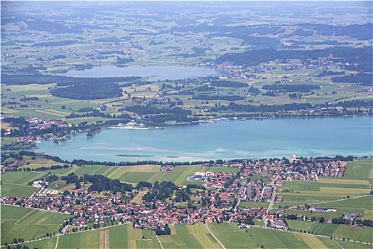 巴伐利亚,湖,俯视