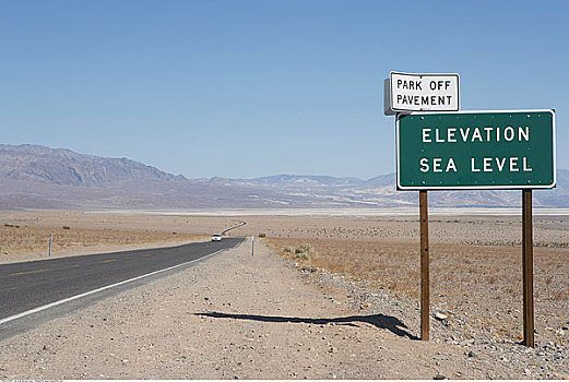 道路,标识,死亡谷国家公园,加利福尼亚,美国