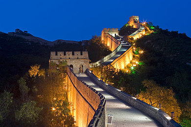 八达岭夜景图片