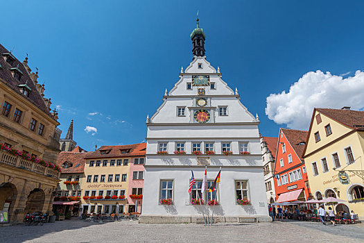 建筑,钟表,数据,盾徽,日晷,罗腾堡,弗兰克尼亚,巴伐利亚,德国