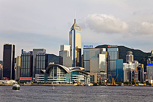 香港,会展中心港岛建筑群,维港