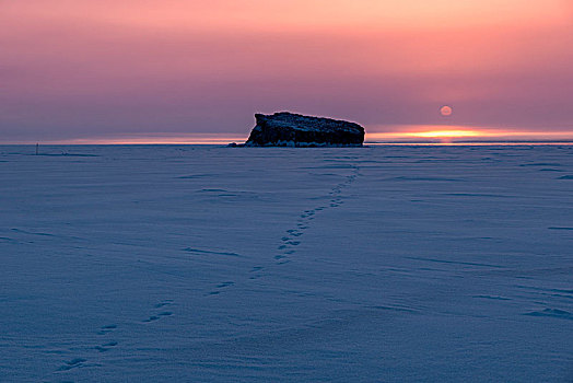日出,上方,岛屿,贝加尔湖,伊尔库茨克,区域,西伯利亚,俄罗斯