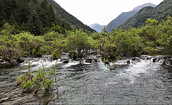 四川九寨沟的海子