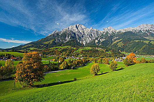 乡村,正面,石头,山峦,区域,萨尔茨堡,奥地利,欧洲
