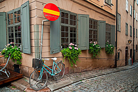 建筑,小路,格姆拉斯坦,斯德哥尔摩,瑞典