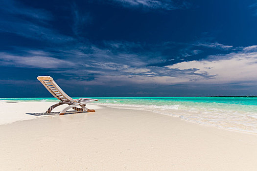 海滩,风景,惊奇,水,空椅,沙滩,放松,假期