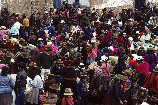 秘鲁,安第斯山,彩色,场景