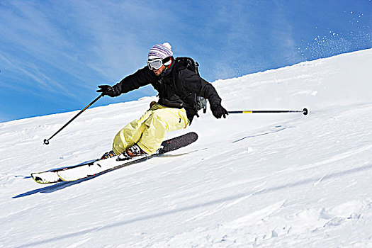 男性,滑雪,山
