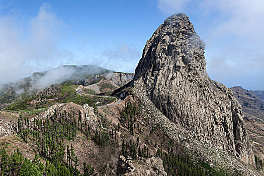 风景,眺台,加纳利群岛,西班牙,欧洲