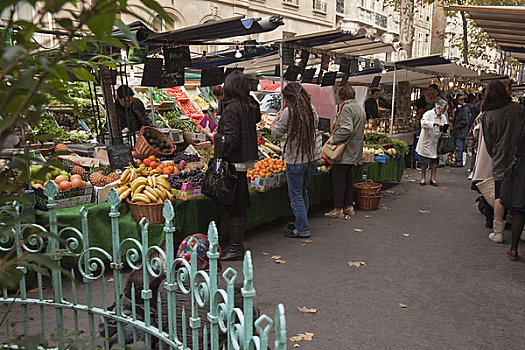 街边市场,巴黎,法兰西岛,法国