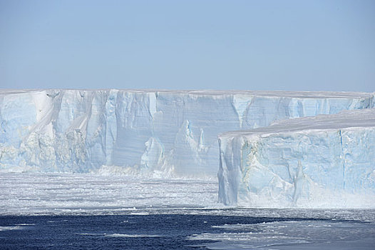 南极,威德尔海,扁平,冰山,浮冰