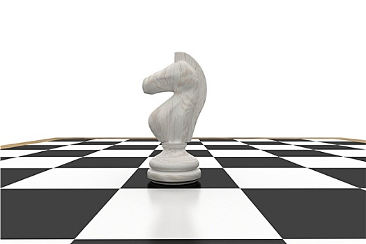 白色,国际象棋马,棋盘