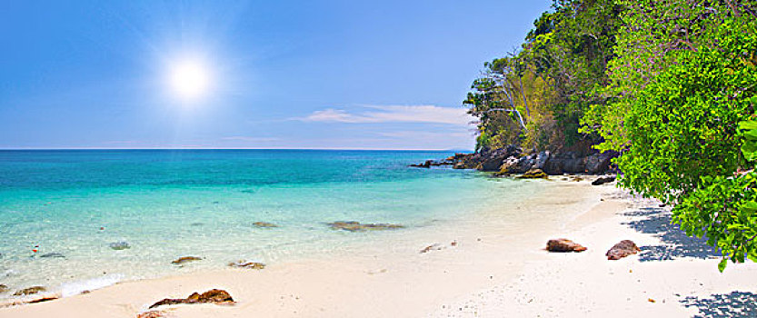 漂亮,海滩,白沙,苏梅岛,泰国