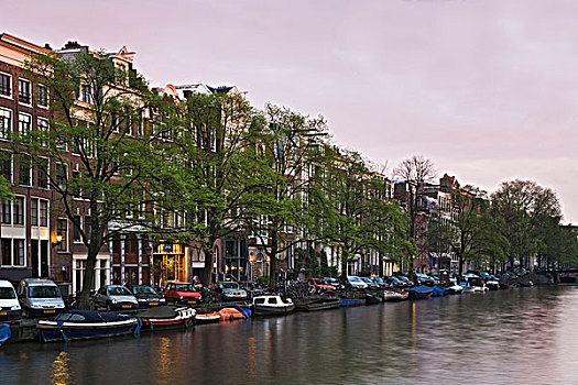 荷兰,阿姆斯特丹,日落