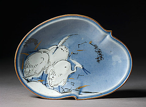盘子,三个,白鹭,迟,17世纪,艺术家,未知