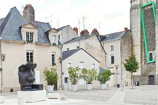 雕塑,街道,博物馆,法国