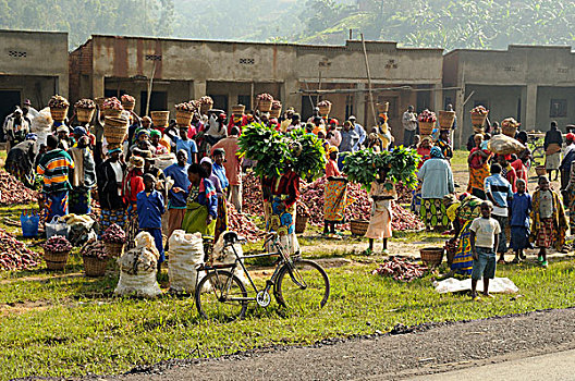 市场,乡村,靠近,城镇,卢旺达,非洲