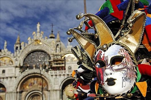 威尼斯,面具,纪念品,宫殿,威尼托,意大利,欧洲