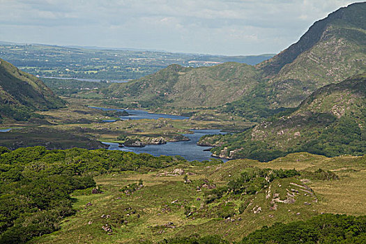 俯拍,国家公园,基拉尼国家公园,凯瑞郡,爱尔兰