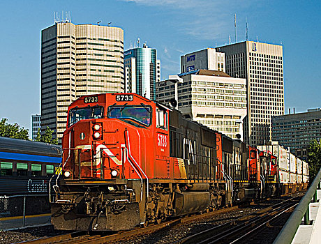 列车,运输,容器,市区,曼尼托巴,加拿大