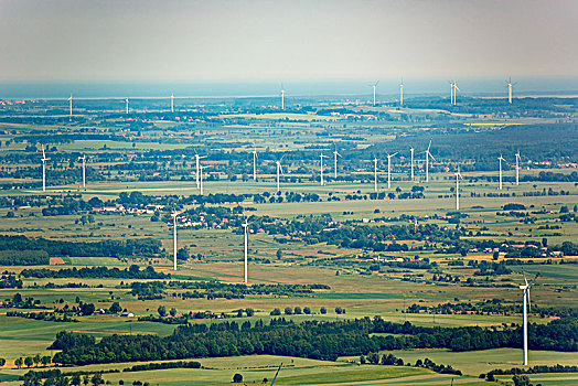 风电场,风轮机,波美拉尼亚,波罗的海岸,波兰