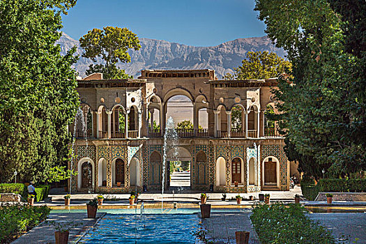 伊朗,城市,靠近,花园,王子,世界遗产