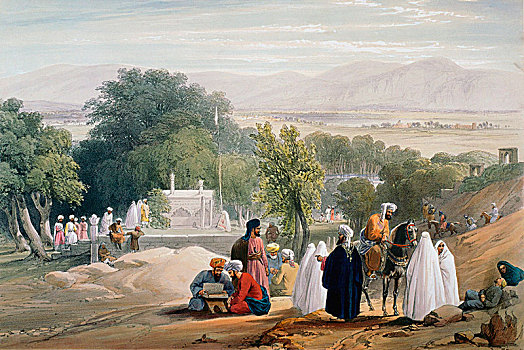 墓地,帝王,喀布尔,第一,战争,艺术家