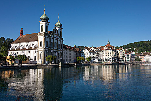 耶稣会,教堂,琉森湖,瑞士