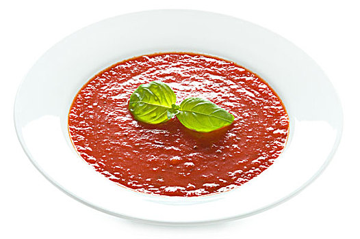 西红柿汤,隔绝,白色背景