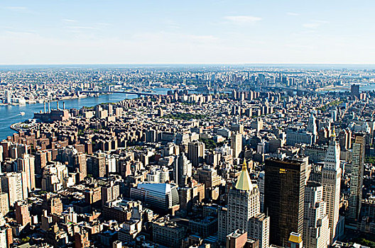 纽约,全景,摩天大楼