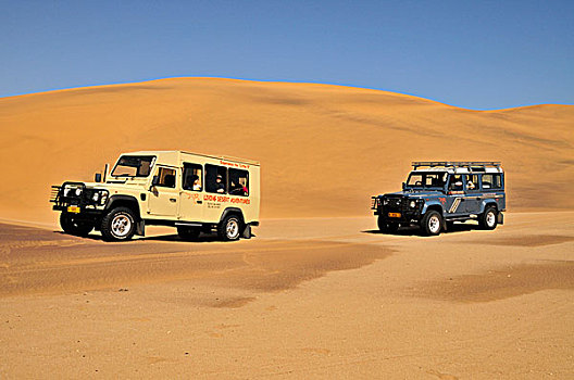 旅游,交通工具,沙丘,靠近,斯瓦科普蒙德,纳米比亚,非洲