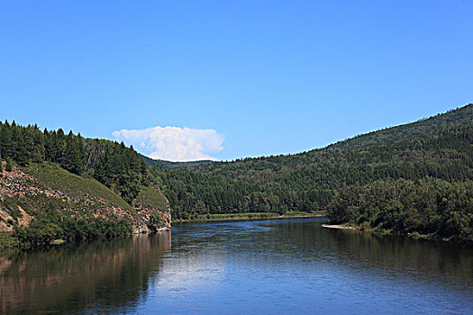 河流,山峦,森林