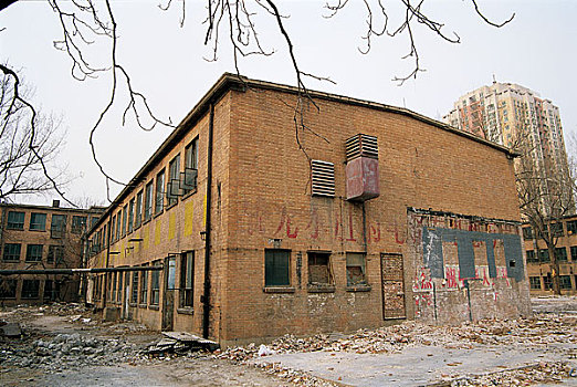 798艺术区废弃厂房外景
