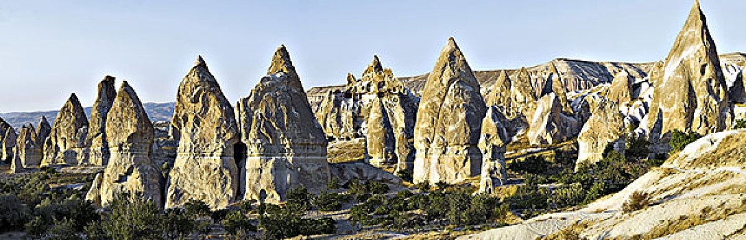 土耳其,卡帕多西亚,吉瑞姆,岩石构造,全景