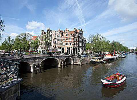 房子,运河,阿姆斯特丹,省,北荷兰,荷兰,欧洲