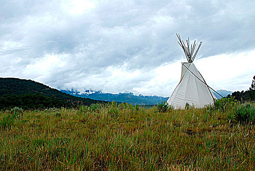 圆锥形帐篷,土地,山脉,科罗拉多,美国